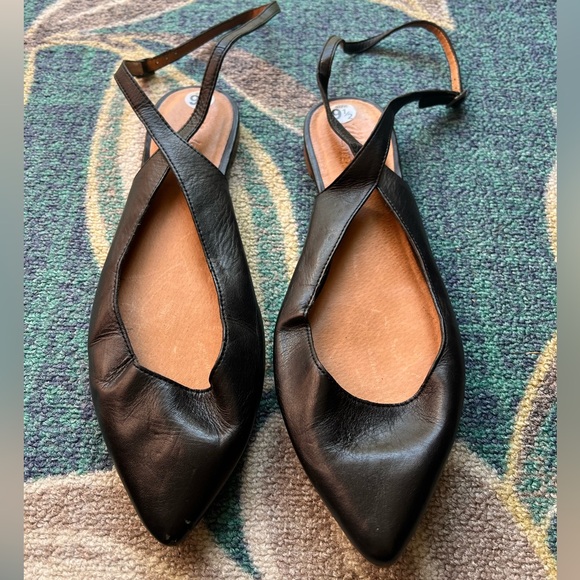 MADEWELL - Margot Ankle Strap Pointed Toe Flats 9.5 - Picture 2 of 6